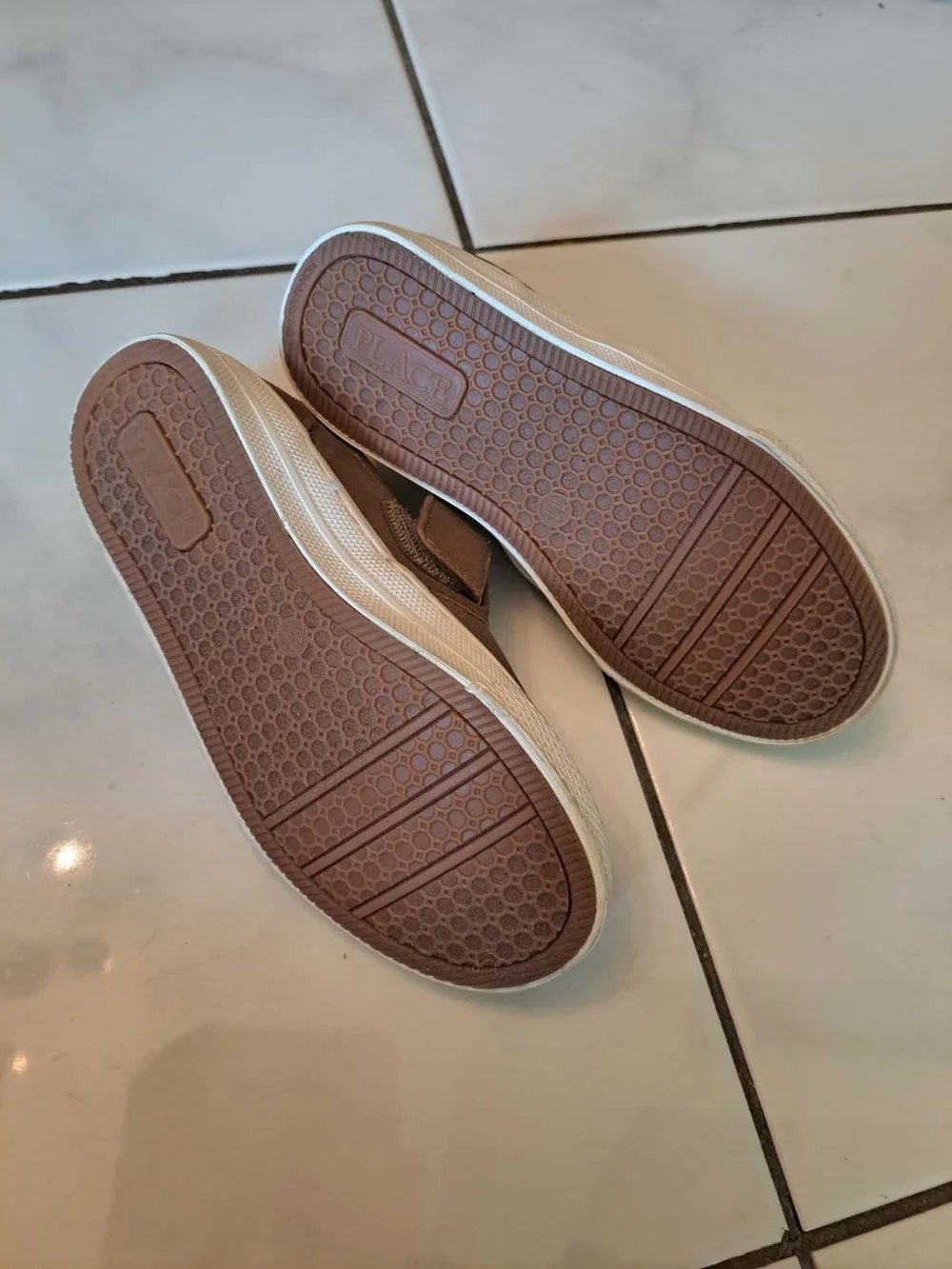 Boys The Childrens Place Slip-On Casual Sneakers in Brown
